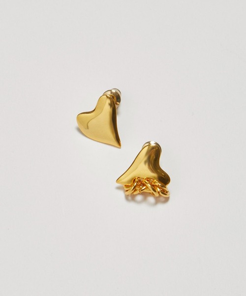 LAPUIS(ラピュイ)の「【LAPUIS】coil heart アシンメトリー コイルハート ピアス 233-220101(ピアス(両耳用)・レディース・マルチ/ゴールド/シルバー・FREE)」の10枚目の写真