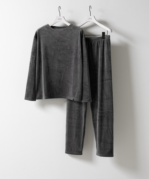 COLONY 2139(コロニートゥーワンスリーナイン)の「ベロア風パジャマ(ルームウェア/パジャマ・レディース・ネイビー/ダークグレー/グレイッシュベージュ・FREE)」の5枚目の写真