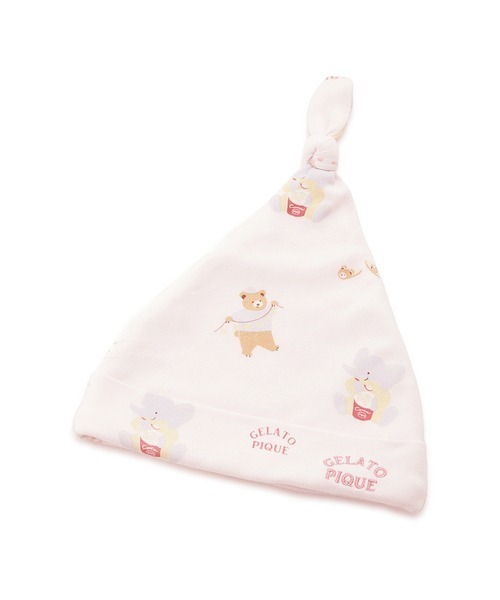 gelato pique（ジェラートピケ）の「【BABY】パジャマパーティー柄キャップ（その他ベビー用品・キッズ・ピンク/グレー・FREE）」の5枚目の写真