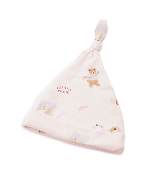 gelato pique（ジェラートピケ）の「【BABY】パジャマパーティー柄キャップ（その他ベビー用品・キッズ・ピンク/グレー・FREE）」の6枚目の写真