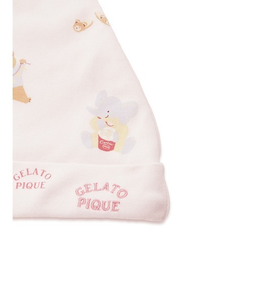 gelato pique（ジェラートピケ）の「【BABY】パジャマパーティー柄キャップ（その他ベビー用品・キッズ・ピンク/グレー・FREE）」の8枚目の写真
