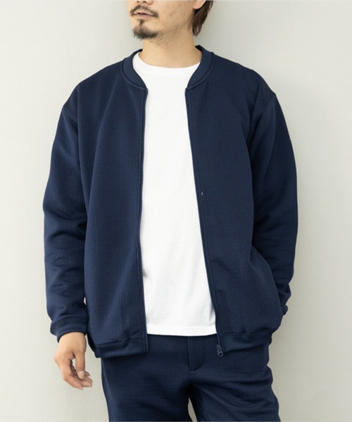 STYLEBLOCK（スタイルブロック）の「スポンジエンボスZIPブルゾン（MA-1・メンズ・ブラック/グレー/ネイビー・L/M/LL）」の3枚目の写真