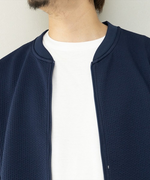 STYLEBLOCK（スタイルブロック）の「スポンジエンボスZIPブルゾン（MA-1・メンズ・ブラック/グレー/ネイビー・L/M/LL）」の9枚目の写真