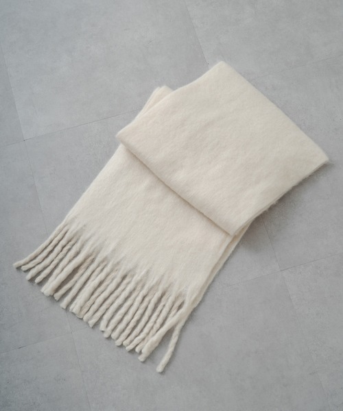 PUAL CE CIN（ピュアルセシン）の「起毛フェイクウール無地マフラー（マフラー・レディース・オレンジ/ライトベージュ/ライトグレー/アイボリー/ピンクベージュ・FREE）」の17枚目の写真