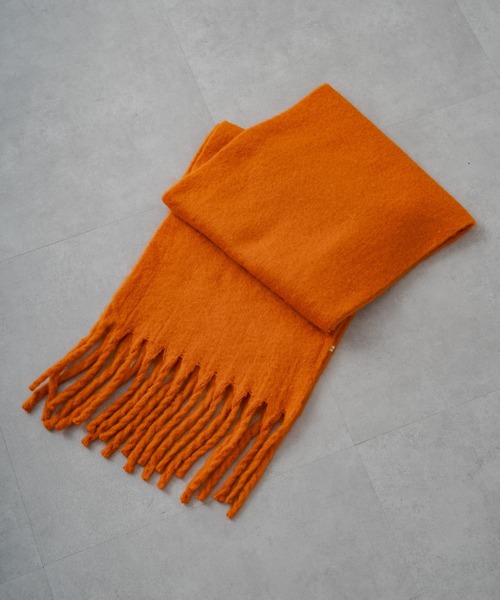 PUAL CE CIN（ピュアルセシン）の「起毛フェイクウール無地マフラー（マフラー・レディース・オレンジ/ライトベージュ/ライトグレー/アイボリー/ピンクベージュ・FREE）」の20枚目の写真