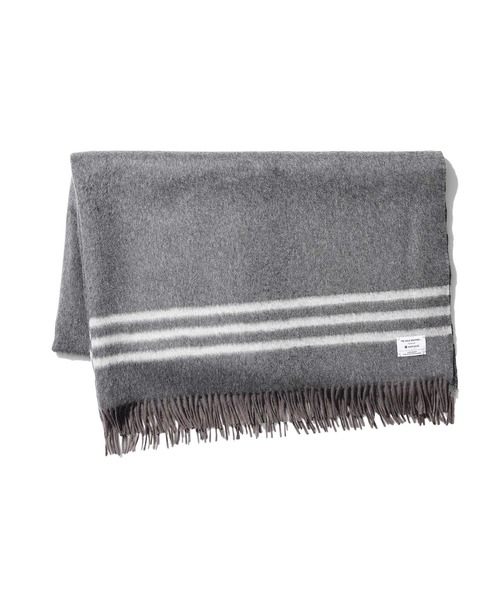 Snow Peak(スノーピーク)の「UP CYCLE Alpaca Blanket(ブランケット・メンズ・ネイビー/ダークグレー・ONE SIZE)」の2枚目の写真
