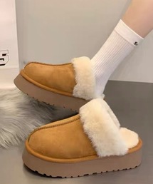 ムートン スリッポン 厚底 スリッパ ムートンサンダル ムートンサボ