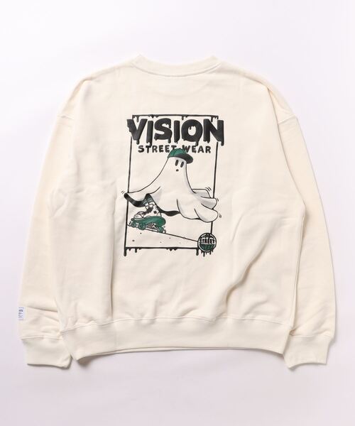 VISION STREET WEAR(ヴィジョンストリートウェア)の「【VISION STREET】別注 ゴーストプリントクルースウェット(スウェット・メンズ・ホワイト/ダークグレー/ブルー/グレー・L/M/XL)」の8枚目の写真