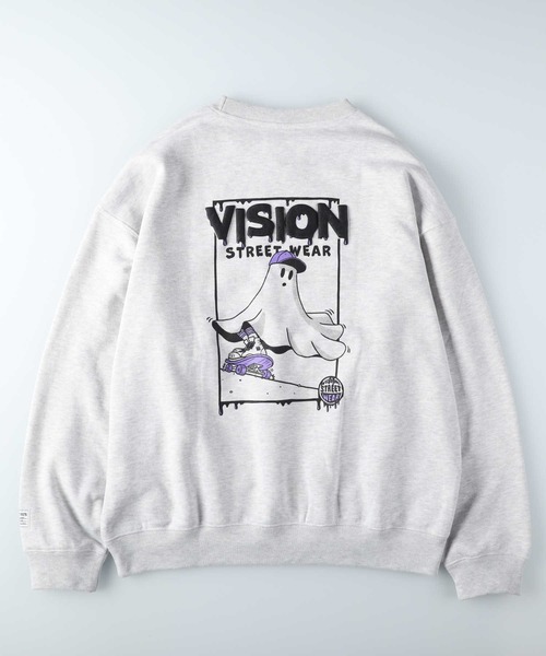 VISION STREET WEAR(ヴィジョンストリートウェア)の「【VISION STREET】別注 ゴーストプリントクルースウェット(スウェット・メンズ・ホワイト/ダークグレー/ブルー/グレー・L/M/XL)」の17枚目の写真