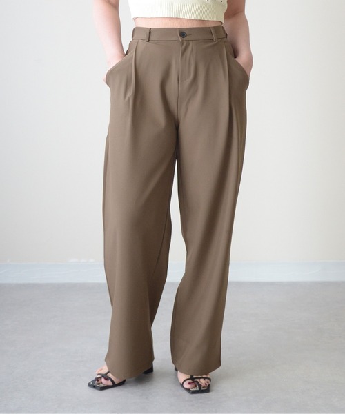 ibeul_(イベール)の「タックワイドパンツ(その他パンツ・レディース・ブラック/ブラウン・L/XL/S/M)」の2枚目の写真