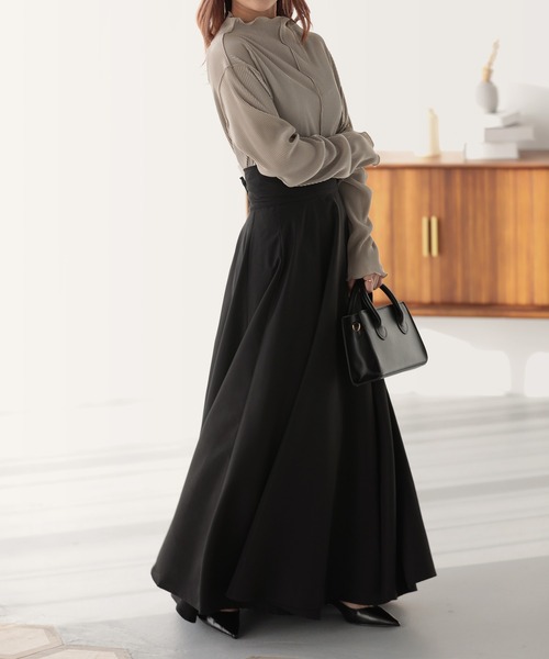 (最終価格です❗美品❗)ボウエー可愛い　スカート　ブラック nouvellemoi（ヌーベルモイ）の「ハイウエストボリュームフレア