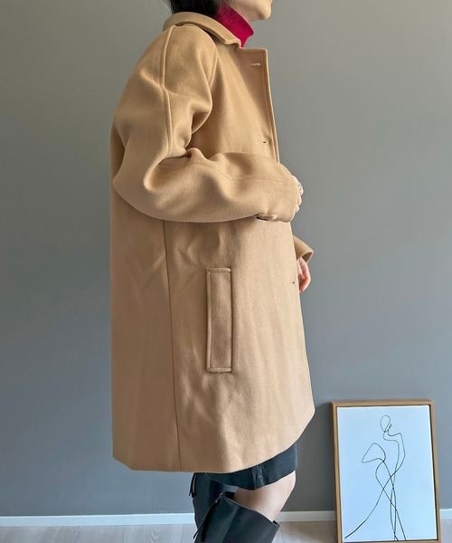 CLANE HOMME OVER SIZE NO COLLOR COAT