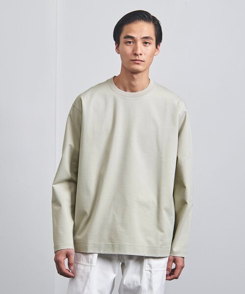 UNITED ARROWS（ユナイテッドアローズ）の「ポンチ ロングスリーブ Tシャツ デオドランド -抗菌防臭-（Tシャツ/カットソー・メンズ・ホワイト/ライトグレー/ブラック・S/M/L/XL）」の3枚目の写真