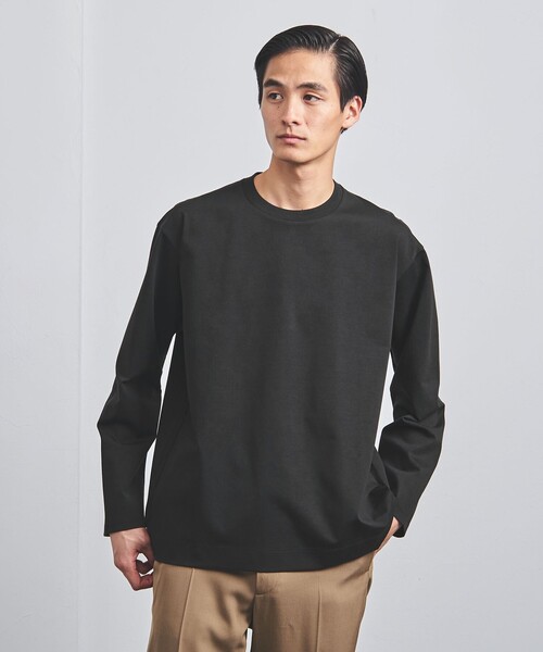 UNITED ARROWS（ユナイテッドアローズ）の「ポンチ ロングスリーブ Tシャツ デオドランド -抗菌防臭-（Tシャツ/カットソー・メンズ・ホワイト/ライトグレー/ブラック・S/M/L/XL）」の2枚目の写真