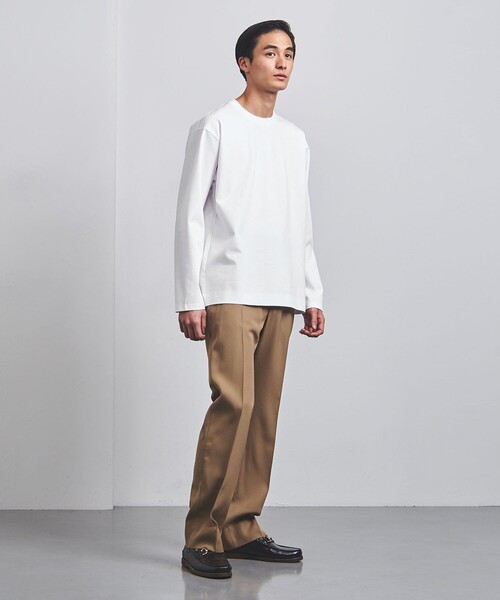 UNITED ARROWS（ユナイテッドアローズ）の「ポンチ ロングスリーブ Tシャツ デオドランド -抗菌防臭-（Tシャツ/カットソー・メンズ・ホワイト/ライトグレー/ブラック・S/M/L/XL）」の6枚目の写真