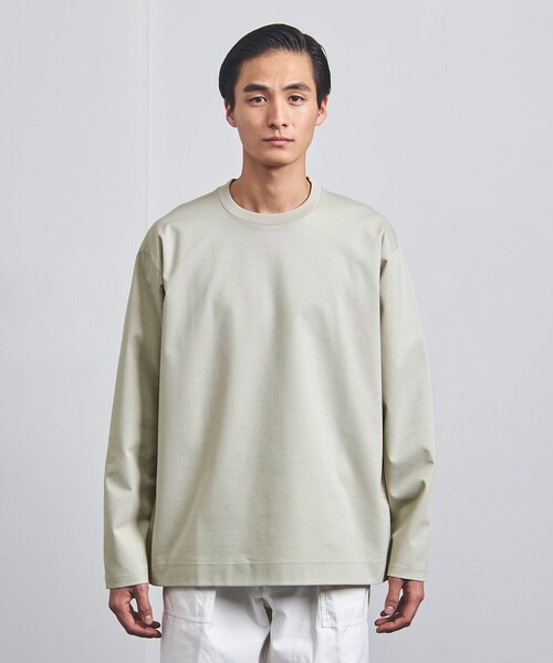 UNITED ARROWS（ユナイテッドアローズ）の「ポンチ ロングスリーブ Tシャツ デオドランド -抗菌防臭-（Tシャツ/カットソー・メンズ・ホワイト/ライトグレー/ブラック・S/M/L/XL）」の8枚目の写真