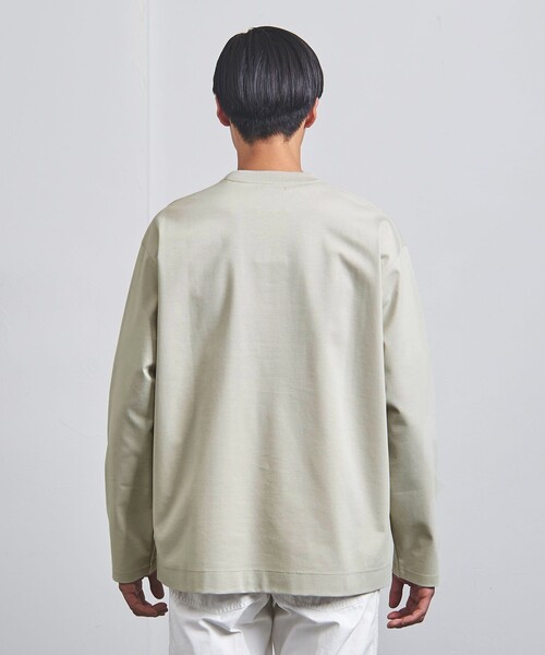 UNITED ARROWS（ユナイテッドアローズ）の「ポンチ ロングスリーブ Tシャツ デオドランド -抗菌防臭-（Tシャツ/カットソー・メンズ・ホワイト/ライトグレー/ブラック・S/M/L/XL）」の10枚目の写真