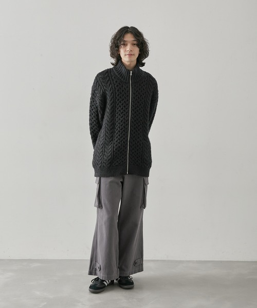 JUNRED(ジュンレッド)の「ユーロミリタリーカーゴフレアパンツ(カーゴパンツ・メンズ・ブラック/チャコールグレー/オフホワイト・L/M/S)」の12枚目の写真