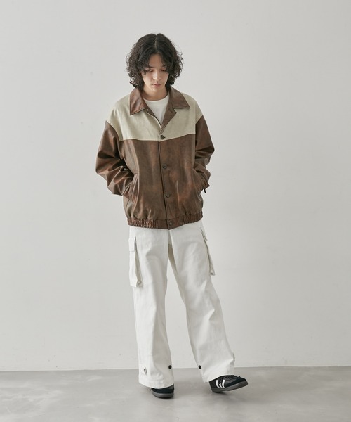 JUNRED(ジュンレッド)の「ユーロミリタリーカーゴフレアパンツ(カーゴパンツ・メンズ・ブラック/チャコールグレー/オフホワイト・L/M/S)」の16枚目の写真