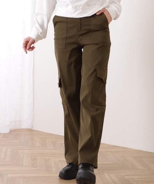 オリーブ色カーゴパンツ ルーズフィット セール】Loose fit cargo pants/ルーズフィット カーゴパンツ
