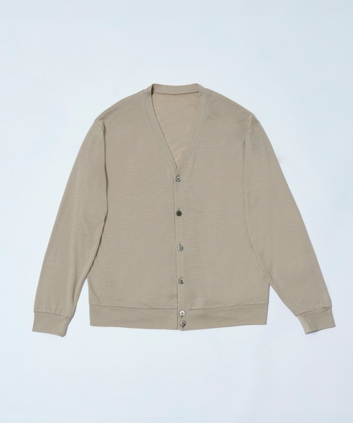 DUNLOP REFINED】SUPER100'S 2/72WOOL WASHABLE CARDIGAN