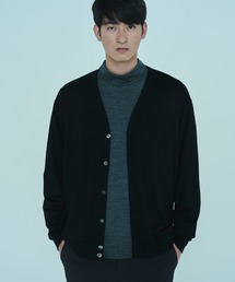【DUNLOP REFINED】SUPER100’S 2/72WOOL WASHABLE CARDIGAN