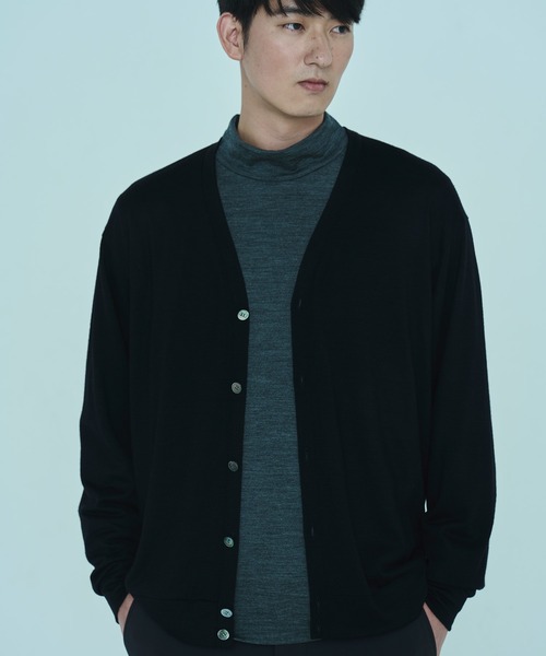 DUNLOP REFINED(ダンロップリファインド)の「【DUNLOP REFINED】SUPER100’S 2/72WOOL WASHABLE CARDIGAN(カーディガン/ボレロ・メンズ・チャコール/ブラック/ベージュ・M/L/XL)」の5枚目の写真