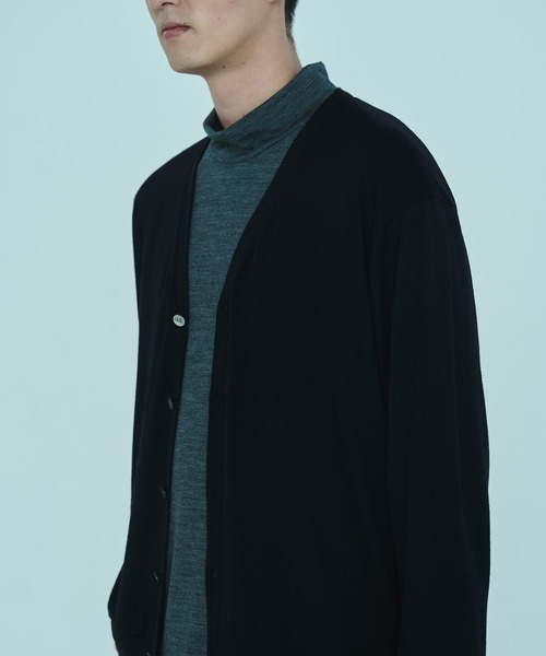 DUNLOP REFINED(ダンロップリファインド)の「【DUNLOP REFINED】SUPER100’S 2/72WOOL WASHABLE CARDIGAN(カーディガン/ボレロ・メンズ・チャコール/ブラック/ベージュ・M/L/XL)」の6枚目の写真