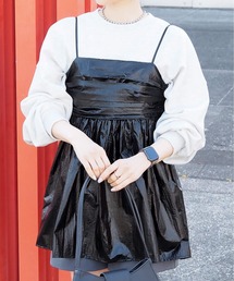 tiptop | 【サイズ調整可能】チュール/メタリックキャミチュニック(キャミソール)