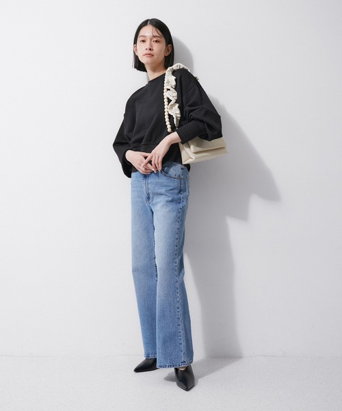 ADAM ET ROPE'（アダムエロペ）の「【サステナブル】コルセットライクジップスウェット（スウェット・レディース・ブラック/ピンク/グレー・FREE）」の11枚目の写真