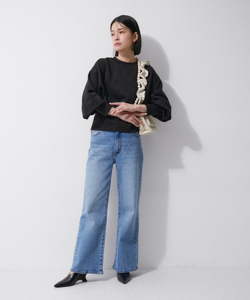 ADAM ET ROPE'（アダムエロペ）の「【サステナブル】コルセットライクジップスウェット（スウェット・レディース・ブラック/ピンク/グレー・FREE）」の17枚目の写真