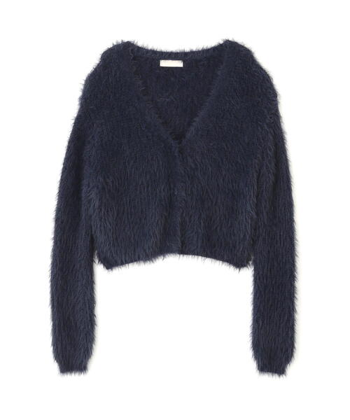 FREE'S MART（フリーズマート）の「［WEB限定］フェザーショート丈カーディガン（カーディガン/ボレロ・レディース・グリーン/ホワイト/ブルー/ネイビー/パープル・FREE）」の10枚目の写真