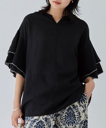 Laveange - 新品 未使用 LAVEANGE 前ボタンブラウス 半袖 LL オフホワイト Laveange - 新品 未使用 LAVEANGE 前ボタンブラウス 半袖 LL