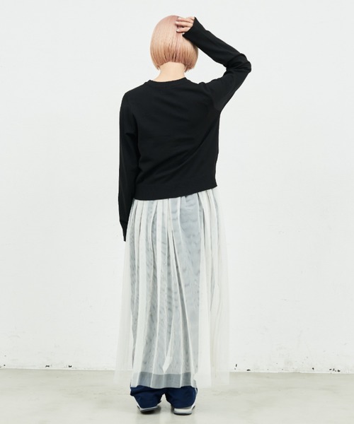 MERLOT（メルロー）の「オーガンジーリボンカーディガン（カーディガン/ボレロ・レディース・ナチュラル/レッド/ブラック・FREE）」の21枚目の写真