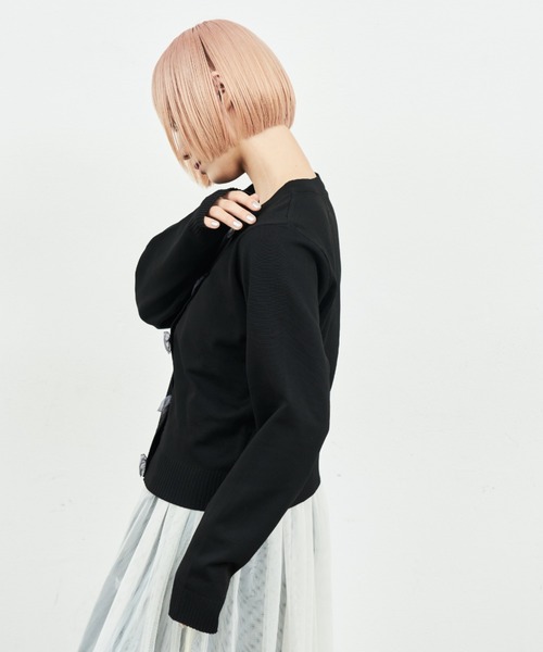 MERLOT（メルロー）の「オーガンジーリボンカーディガン（カーディガン/ボレロ・レディース・ナチュラル/レッド/ブラック・FREE）」の17枚目の写真