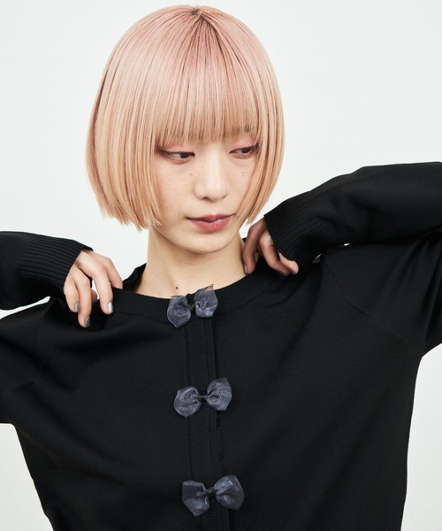 MERLOT（メルロー）の「オーガンジーリボンカーディガン（カーディガン/ボレロ・レディース・ナチュラル/レッド/ブラック・FREE）」の18枚目の写真