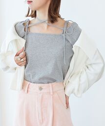 バレリーナネックリボントップス