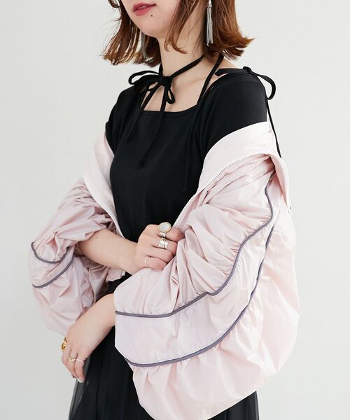 MAJESTIC LEGON（マジェスティックレゴン）の「バレリーナネックリボントップス（Tシャツ/カットソー・レディース・ブラック/グレー/オフホワイト・MEDIUM）」の20枚目の写真