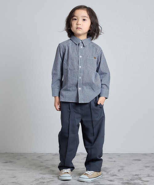 DILASH(ディラッシュ)の「長袖シャツ(シャツ/ブラウス・キッズ・ブラック/オフホワイト/ストライプ・110/100/90/120/130/140/80)」の3枚目の写真