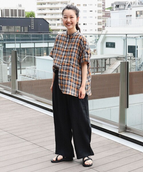 BEAMS BOY（ビームスボーイ）の「リネン チェック スタンド