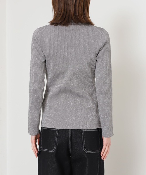 SENSE OF PLACE by URBAN RESEARCH(センスオブプレイスバイアーバンリサーチ)の「ラメニットコンパクトカーディガン(ニット/セーター・レディース・グレー/ネイビー/イエロー・ONE)」の14枚目の写真