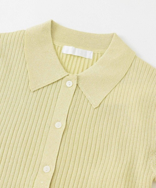 SENSE OF PLACE by URBAN RESEARCH(センスオブプレイスバイアーバンリサーチ)の「ラメニットコンパクトカーディガン(ニット/セーター・レディース・グレー/ネイビー/イエロー・ONE)」の6枚目の写真