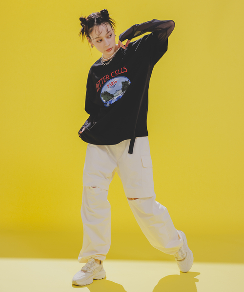 BITTER CELLS（ビターセルズ）の「【BITTER CELLS】プリントTシャツ（Tシャツ/カットソー・レディース・ブラック/ピンク/ホワイト・S/L）」の5枚目の写真