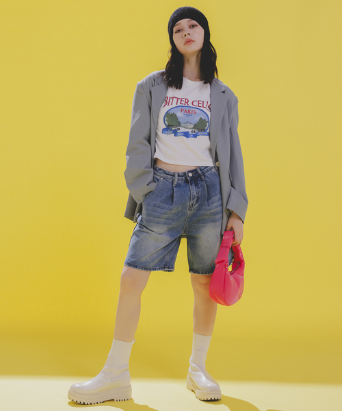 BITTER CELLS（ビターセルズ）の「【BITTER CELLS】プリントTシャツ（Tシャツ/カットソー・レディース・ブラック/ピンク/ホワイト・S/L）」の6枚目の写真