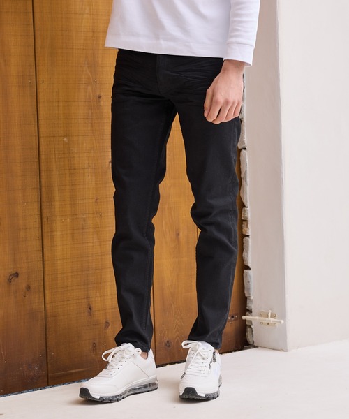 RATTLE TRAP（ラトルトラップ）の「9オンスハイパーストレッチデニムパンツ（デニムパンツ・メンズ・ブラック/ライトグレー・LL/L/M/S）」の4枚目の写真