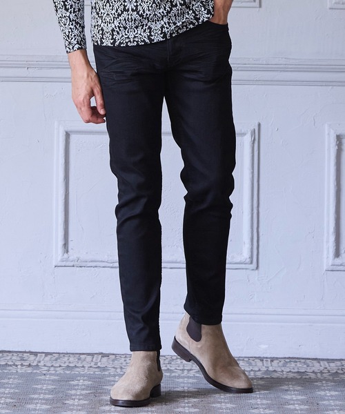 RATTLE TRAP（ラトルトラップ）の「9オンスハイパーストレッチデニムパンツ（デニムパンツ・メンズ・ブラック/ライトグレー・LL/L/M/S）」の5枚目の写真