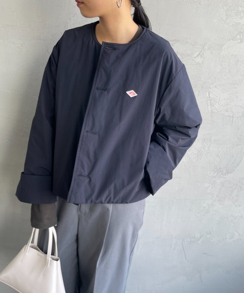 DANTON（ダントン）の「【WEB限定】[DANTON/ダントン] 中綿入りノーカラージャケット（ノーカラージャケット・レディース・ネイビー/アイボリー・34）」の13枚目の写真