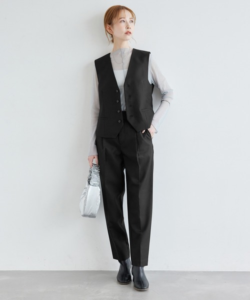 ROPE PICNICセットアップ ネイビー ノーカラー ストレッチ40/36 en0101-06_1.jpg