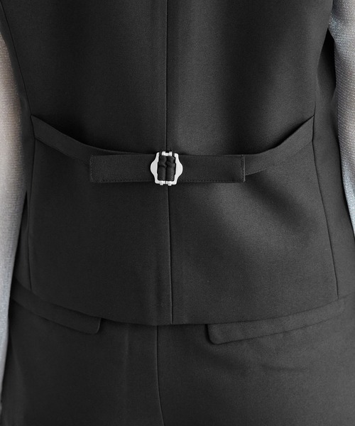 ROPE' PICNIC（ロペピクニック）の「ブライトシリーズ/ノーカラーベスト/セットアップ対応（ベスト・レディース・ブラック/ベージュ/ネイビー・38）」の18枚目の写真