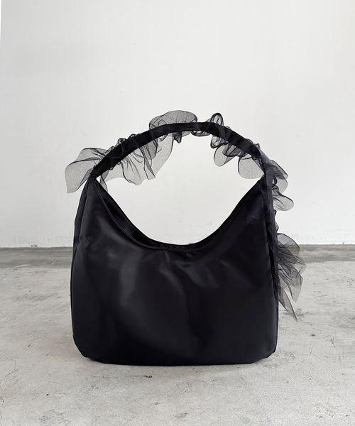 AT CREATION（アットクリエイション）の「EM:AT CREATION スコピエンショルダー チュールショルダーバッグ（ショルダーバッグ・レディース・アイボリー/ブラック/カーキ・FREE）」の21枚目の写真